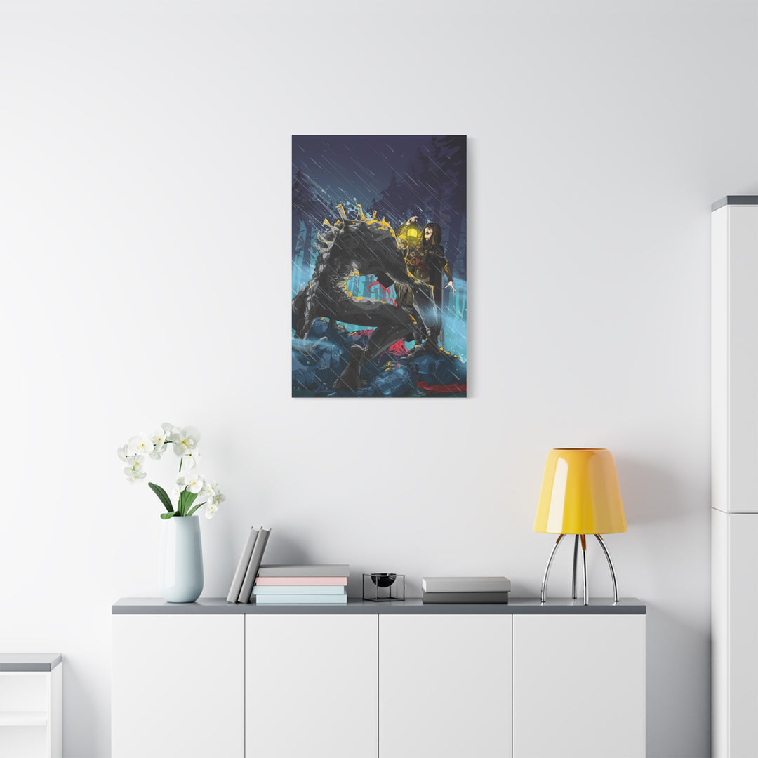Greedy as a Ghoul - Matte Canvas Print
