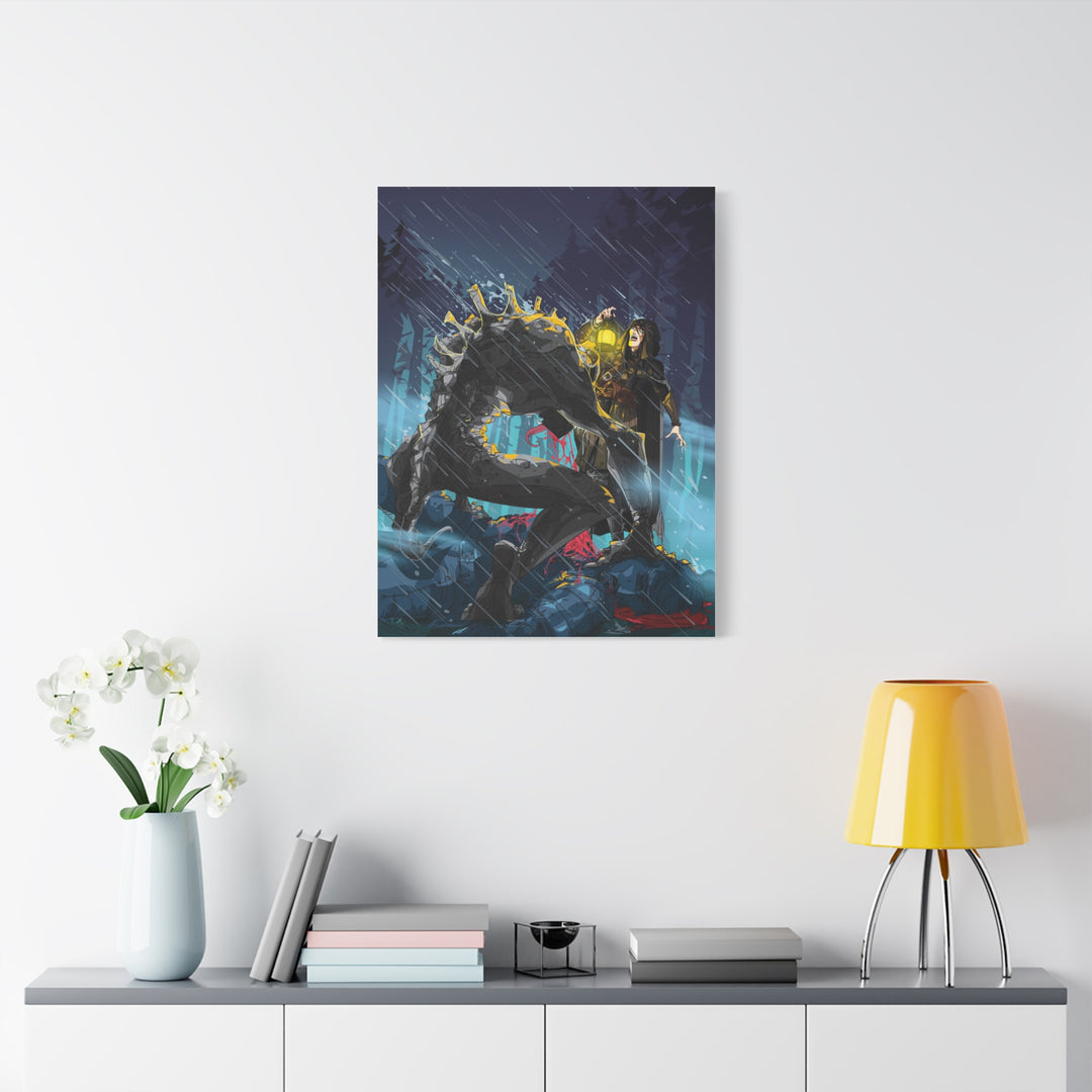 Greedy as a Ghoul - Matte Canvas Print