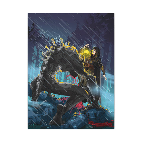 Greedy as a Ghoul - Matte Canvas Print