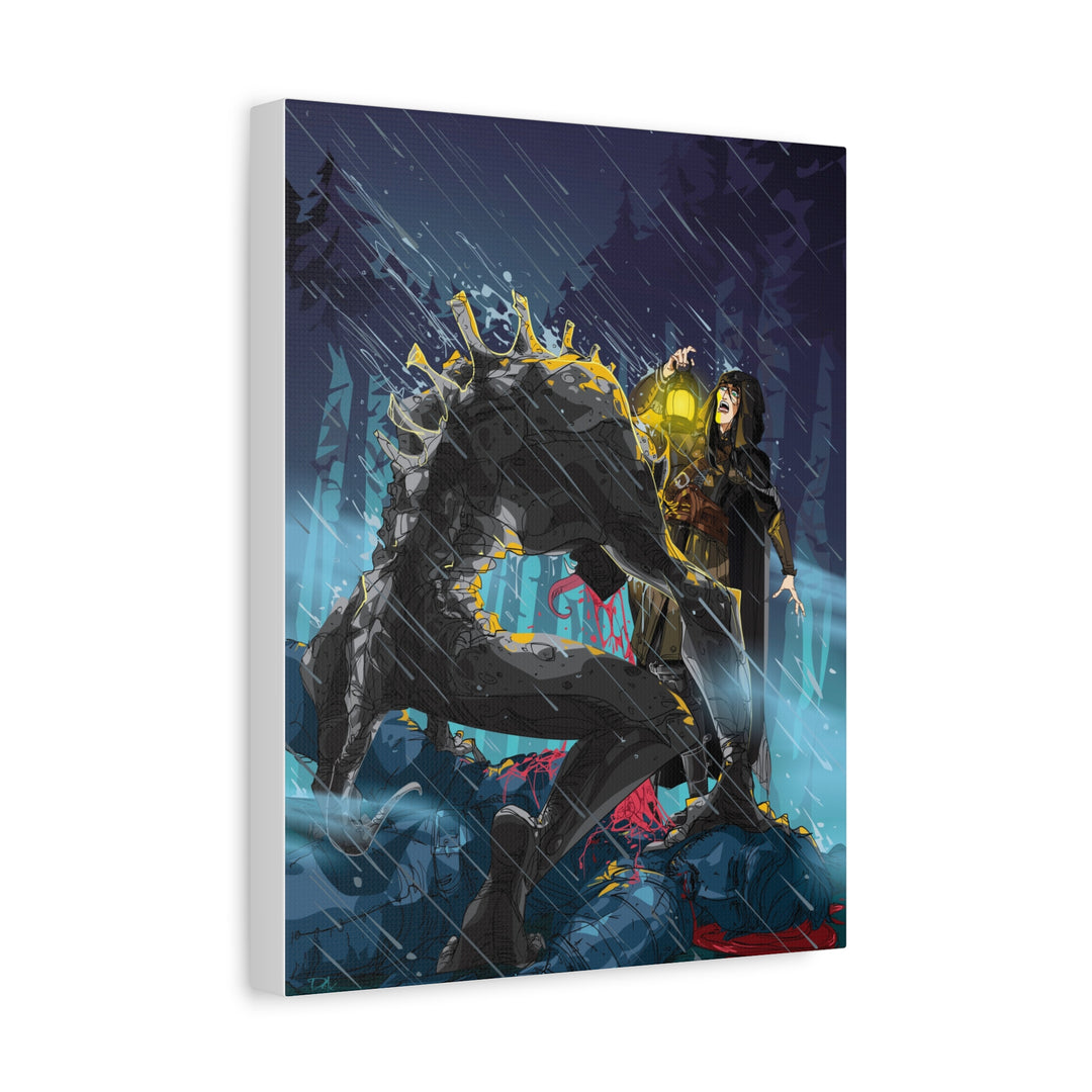 Greedy as a Ghoul - Matte Canvas Print