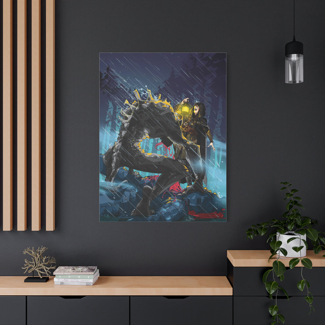Greedy as a Ghoul - Matte Canvas Print