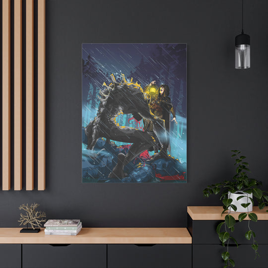 Greedy as a Ghoul - Matte Canvas Print