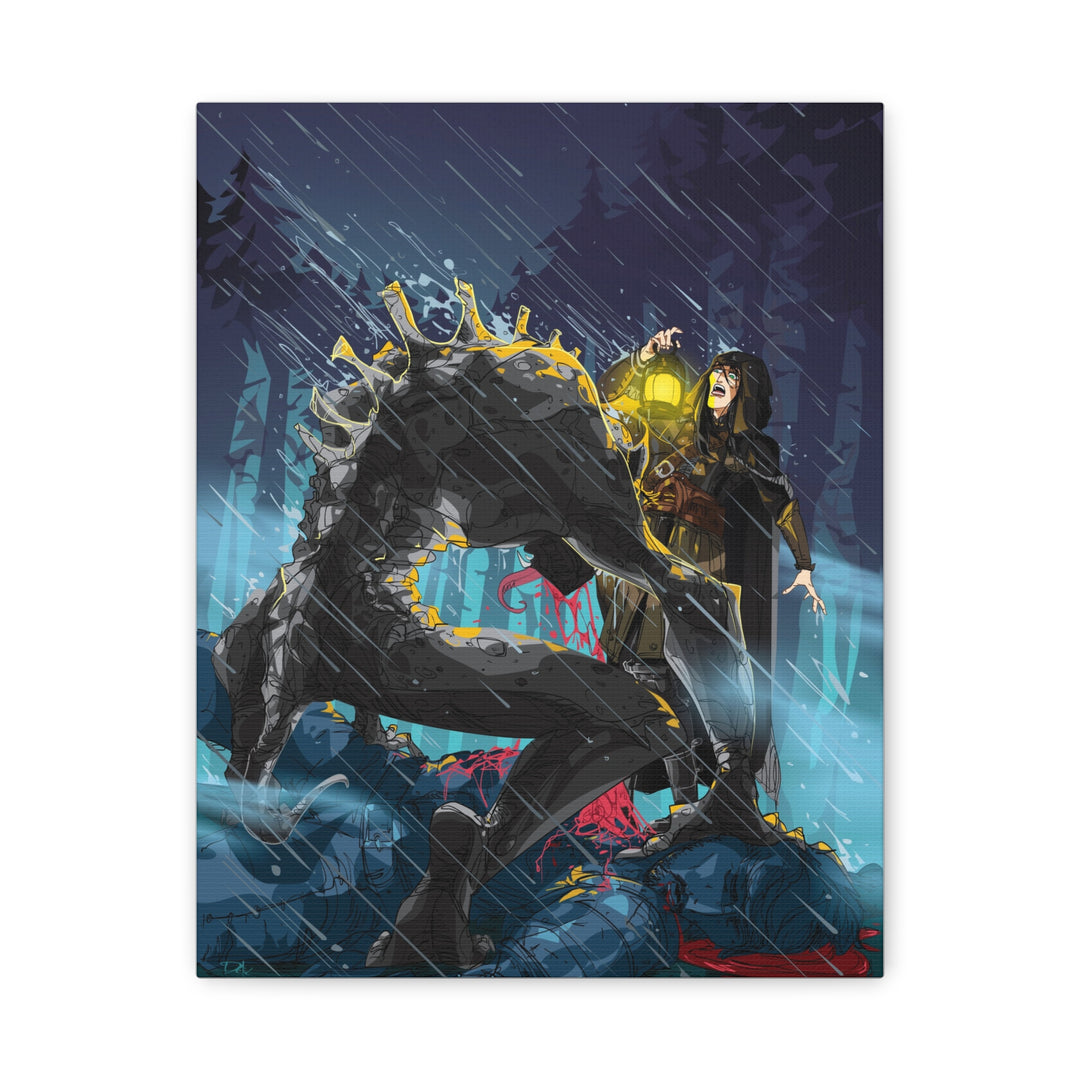 Greedy as a Ghoul - Matte Canvas Print