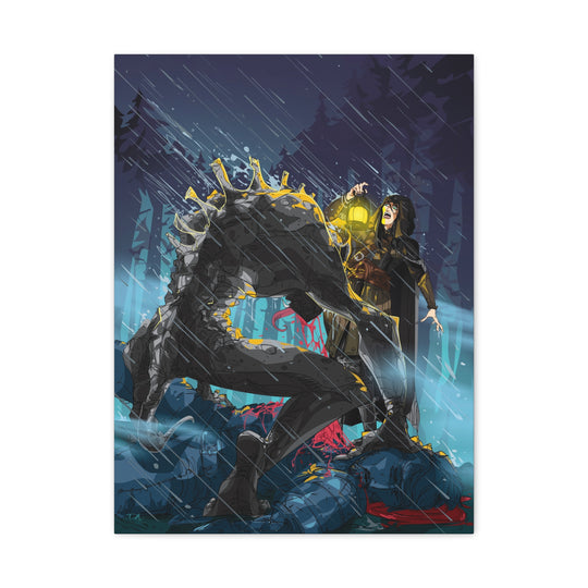 Greedy as a Ghoul - Matte Canvas Print
