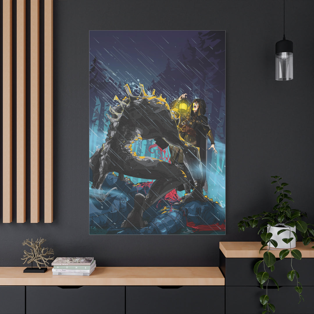 Greedy as a Ghoul - Matte Canvas Print