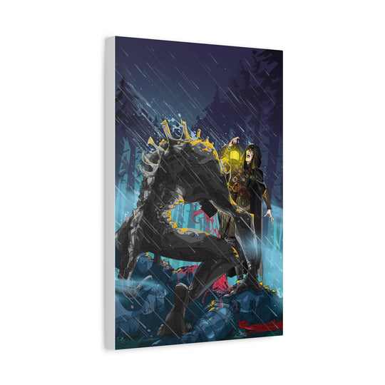 Greedy as a Ghoul - Matte Canvas Print