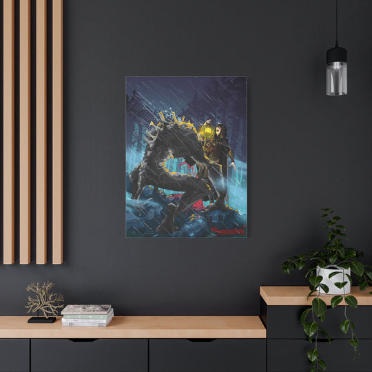 Greedy as a Ghoul - Matte Canvas Print