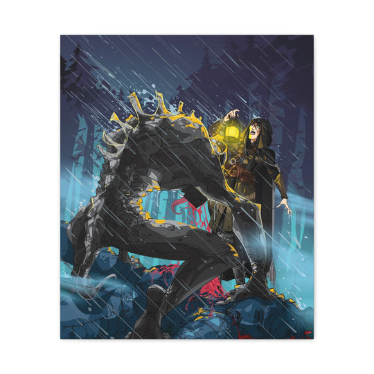 Greedy as a Ghoul - Matte Canvas Print