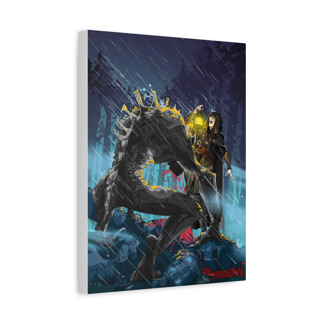 Greedy as a Ghoul - Matte Canvas Print