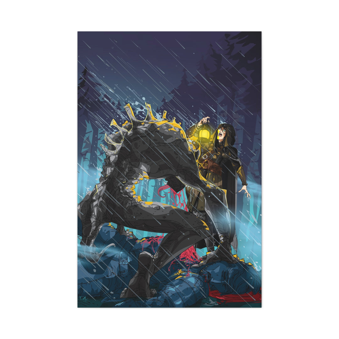 Greedy as a Ghoul - Matte Canvas Print
