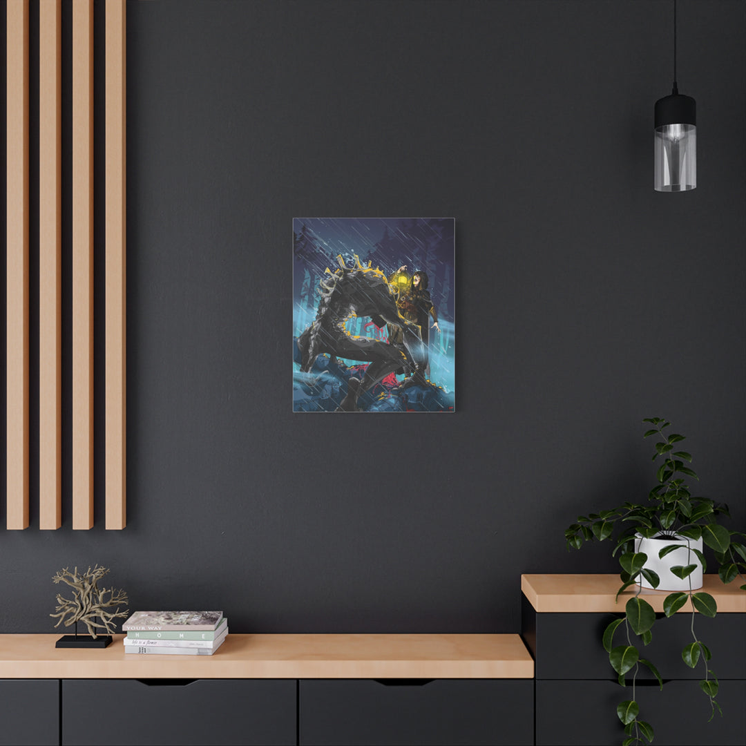 Greedy as a Ghoul - Matte Canvas Print