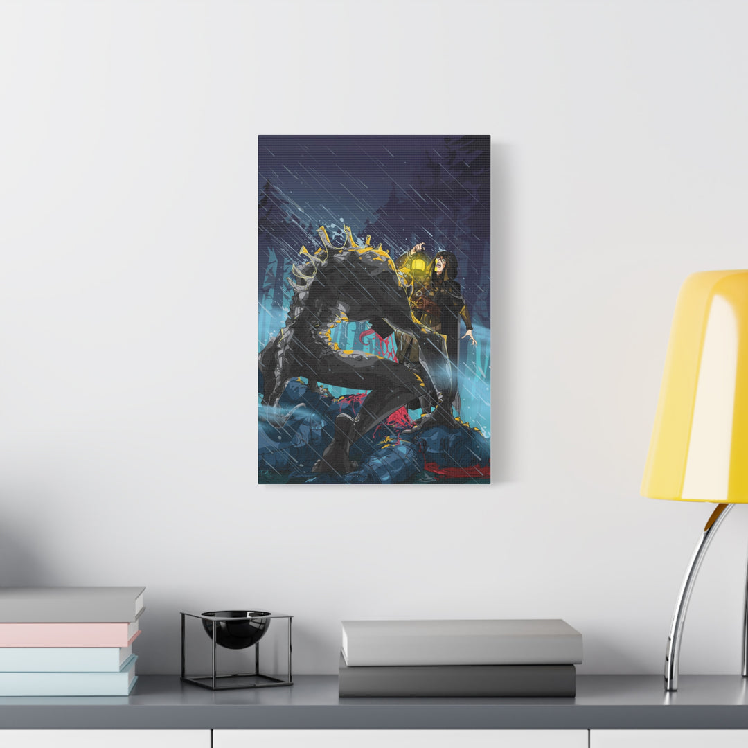 Greedy as a Ghoul - Matte Canvas Print