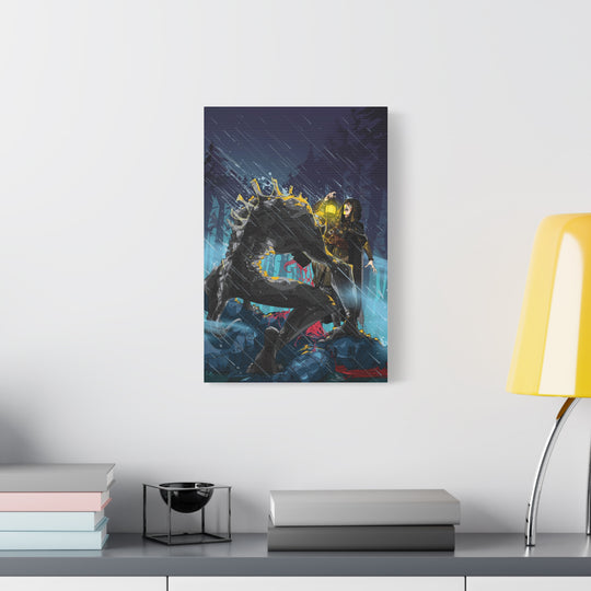 Greedy as a Ghoul - Matte Canvas Print