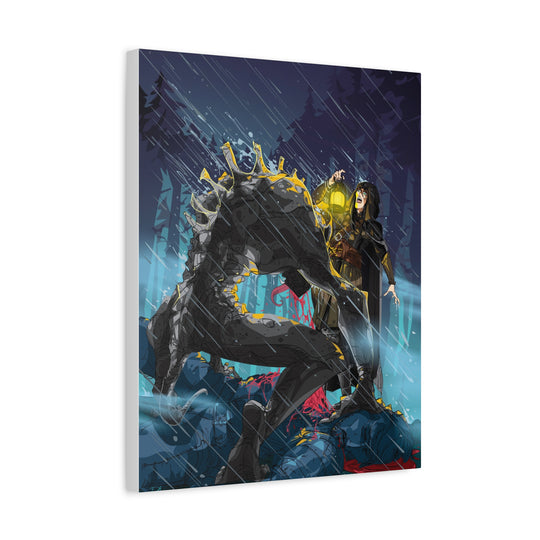 Greedy as a Ghoul - Matte Canvas Print