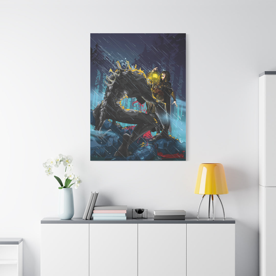 Greedy as a Ghoul - Matte Canvas Print