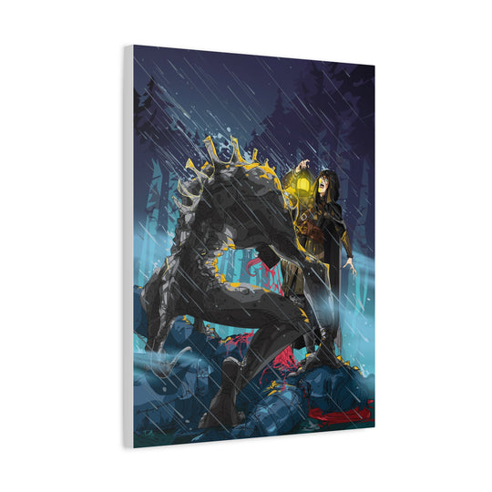Greedy as a Ghoul - Matte Canvas Print