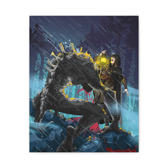 Greedy as a Ghoul - Matte Canvas Print
