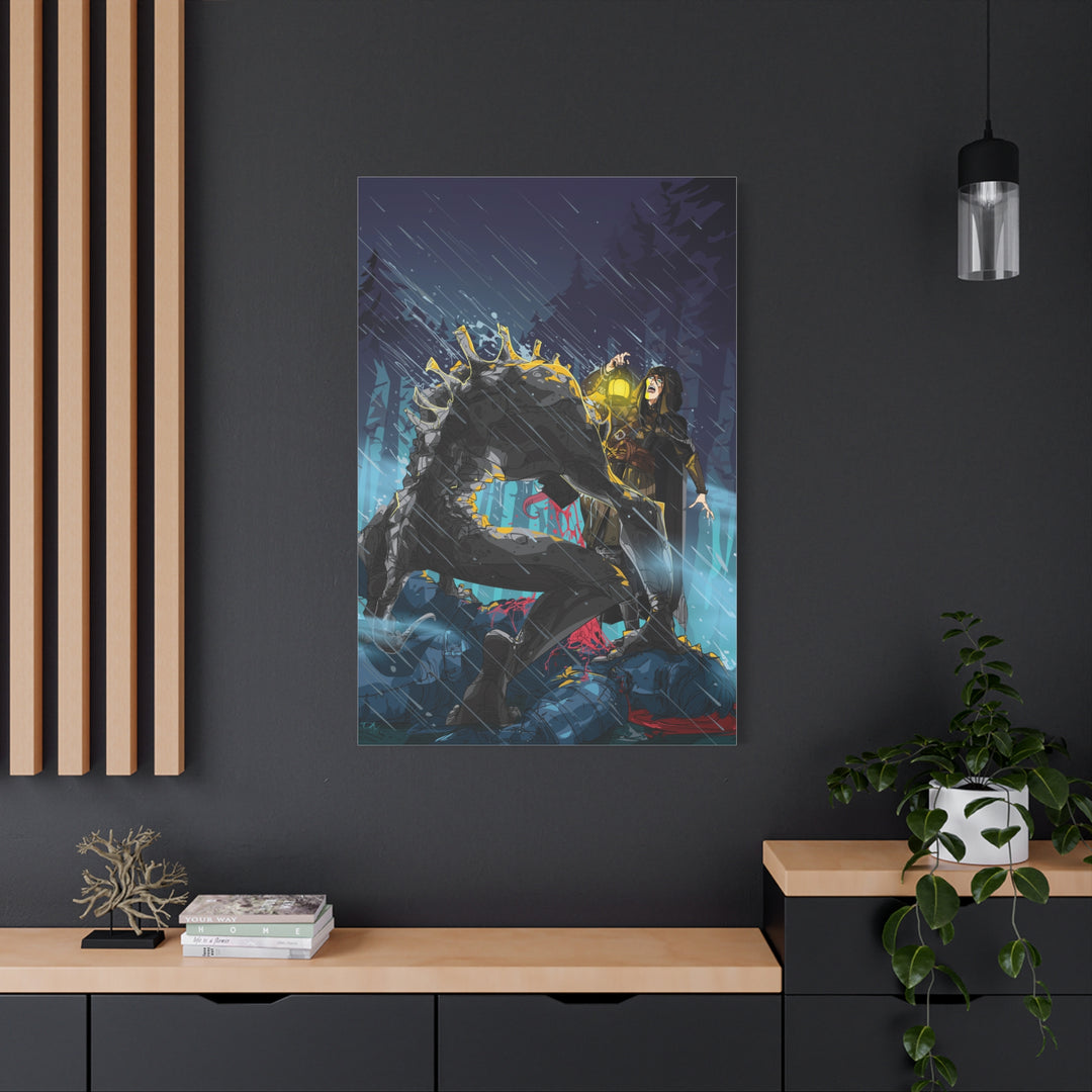 Greedy as a Ghoul - Matte Canvas Print