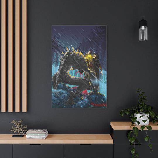 Greedy as a Ghoul - Matte Canvas Print