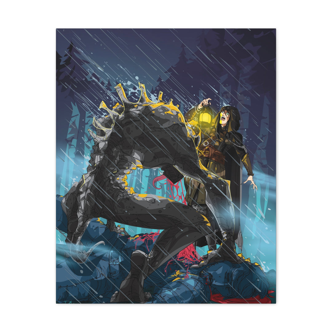 Greedy as a Ghoul - Matte Canvas Print