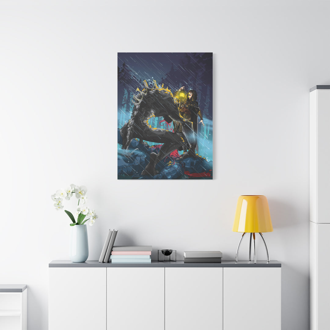 Greedy as a Ghoul - Matte Canvas Print
